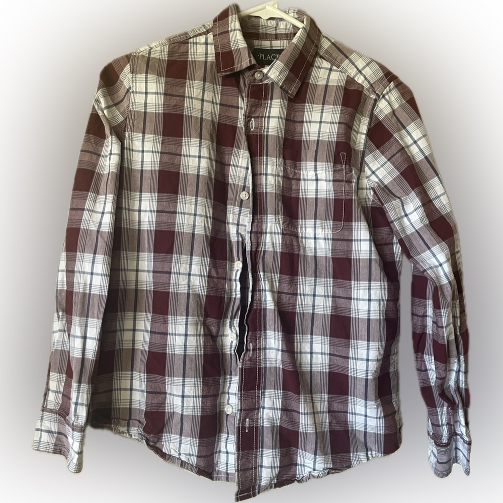 Worn once! Children’s Place Boys long sleeve button up shirt.